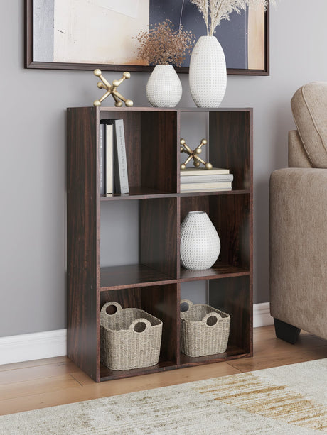 Glosmount Cherry/Light Brown Six Cube Organizer