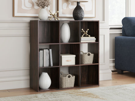 Glosmount Cherry/Light Brown Nine Cube Organizer