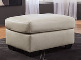 Santorine Bone Leather Ottoman
