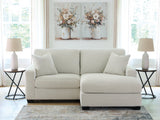Greenbriar Ivory Velvet Sofa Chaise