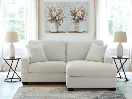 Greenbriar Ivory Velvet Sofa Chaise