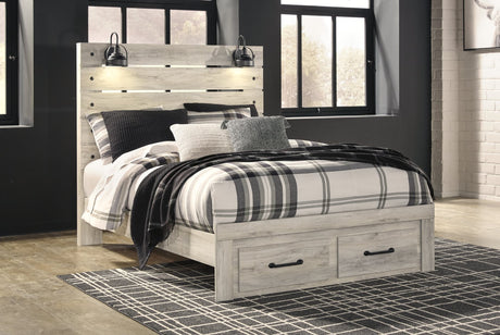 Cambeck Whitewash Queen Panel Storage Bed