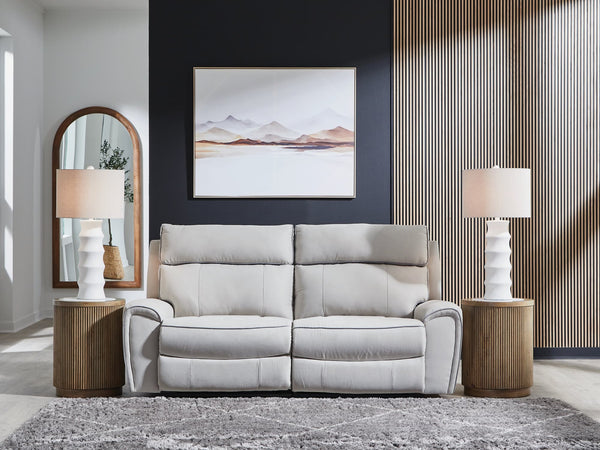 Social Pointe Pearl/Ash Chenille 2-Piece Reclining Loveseat
