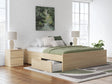 Onita Natural King Platform Bed with 1 Side Storage