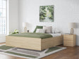 Onita Natural King Platform Bed with 2 Side Storage