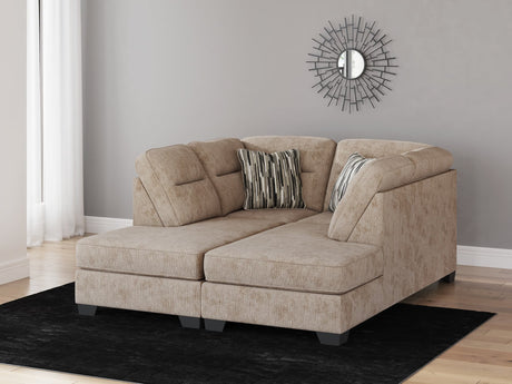 Olten Mocha Chenille 2-Piece Super Chaise