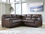 WillowBend Umber Faux Leather 2-Piece Sectional