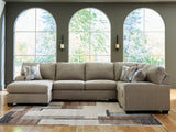 Newellen Hemp Chenille 3-Piece Sectional with Chaise