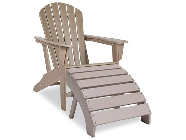 Sundown Driftwood Treasure Outdoor Adirondack Chair and Ottoman