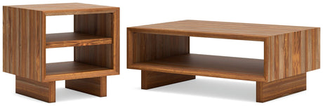 Dressonni Brown Coffee Table with 1 End Table