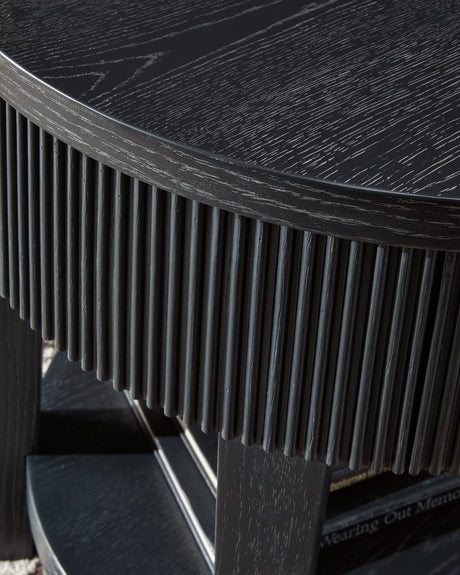 Marstream Black Coffee Table with 1 End Table