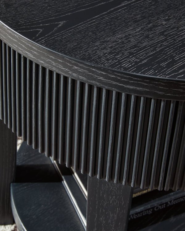 Marstream Black Coffee Table with 1 End Table