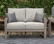 Hillside Gray/Brown Barn Outdoor Sofa and Loveseat