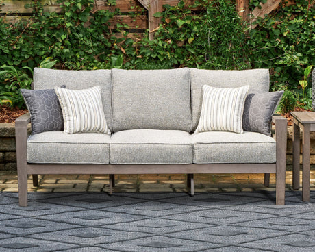 Hillside Gray/Brown Barn Outdoor Sofa and 2 Chairs with Coffee Table