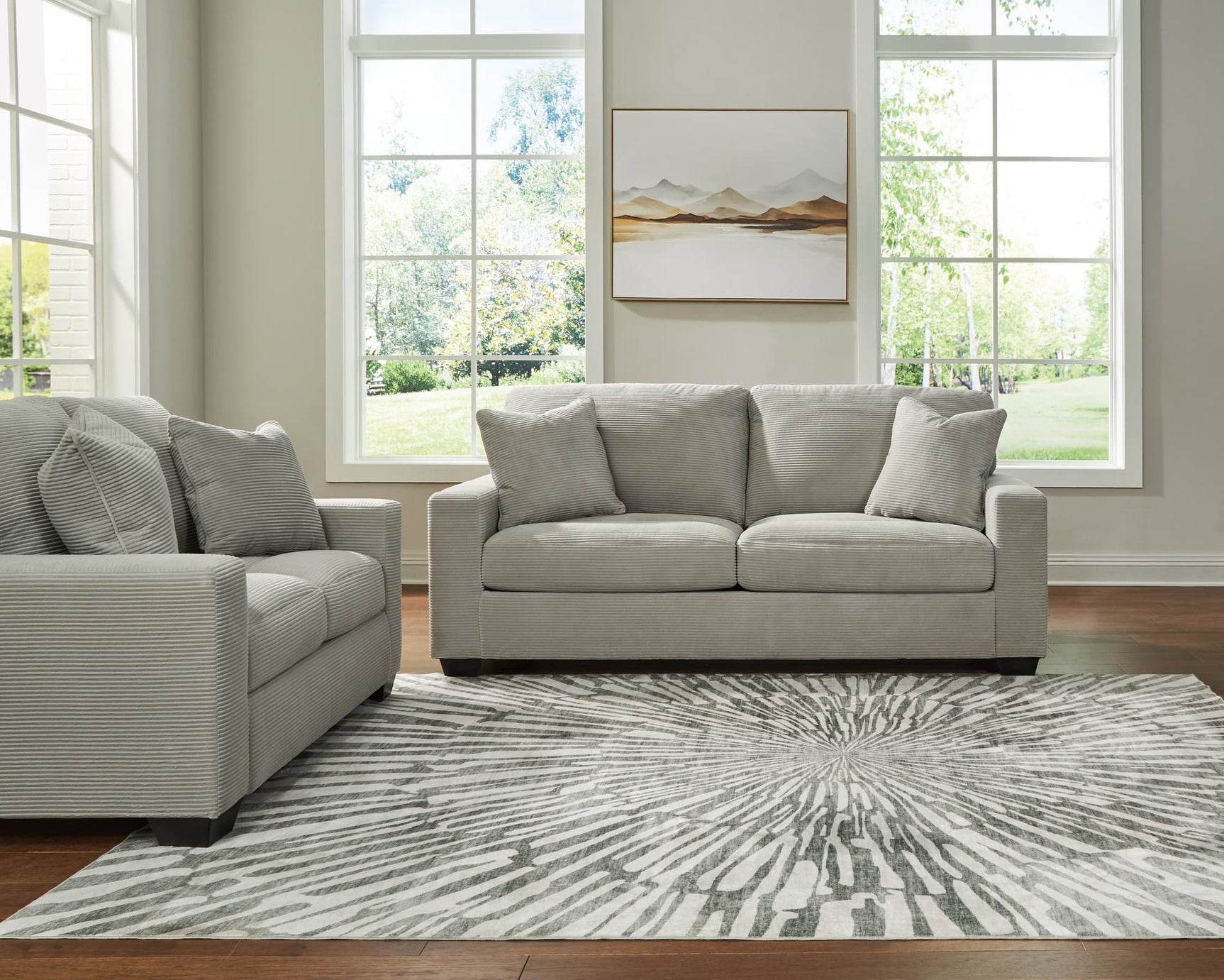 Greenbriar Smoke Sofa and Loveseat