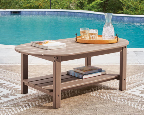 Grover Driftwood Beach Outdoor Sofa and Loveseat with Coffee Table