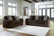 Midnight-Madness Chocolate Sofa and Loveseat