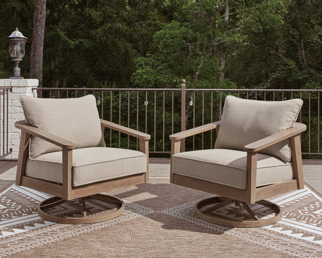 Harmony Natural/Gray Headlands Outdoor Sofa with 2 Lounge Chairs