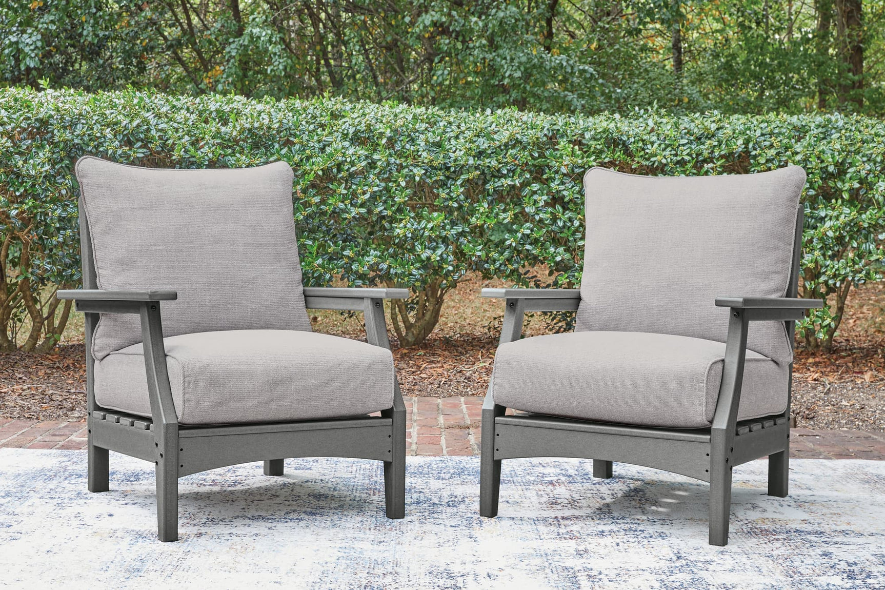 Cove Gray Beach Outdoor Sofa with 2 Lounge Chairs
