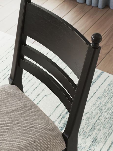 Greddinton Brown Counter Height Dining Table and 6 Barstools