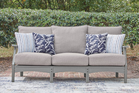Cove Gray Beach Outdoor Sofa and Loveseat