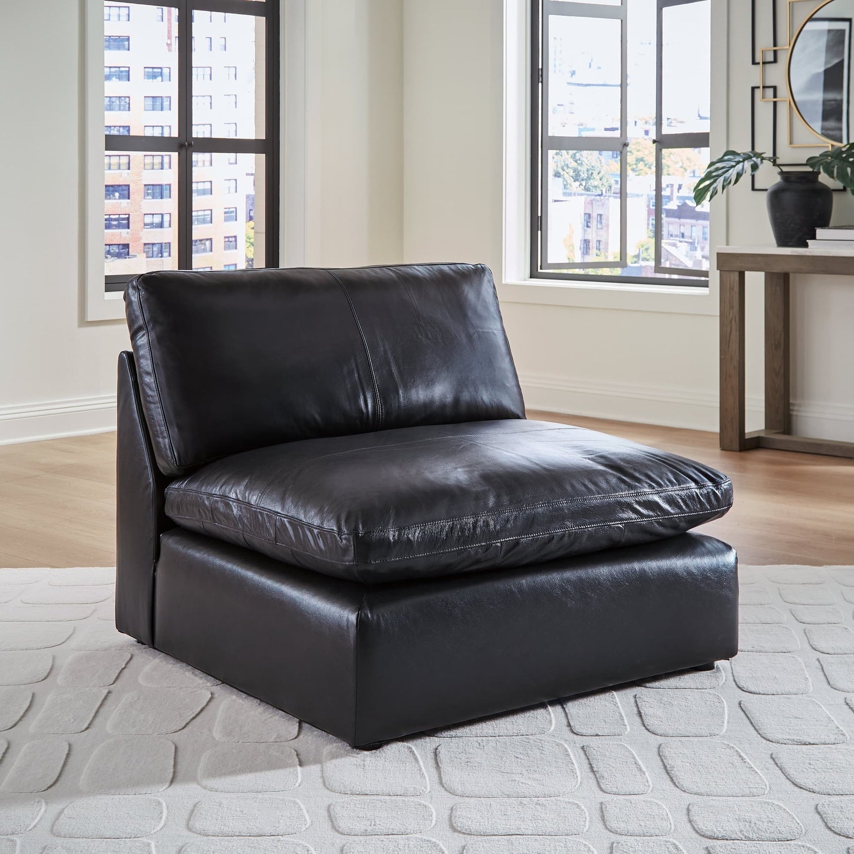 Emilia Black Sofa and Loveseat
