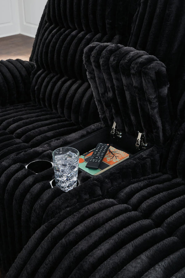 Rhine Onyx Falls Sofa and Loveseat