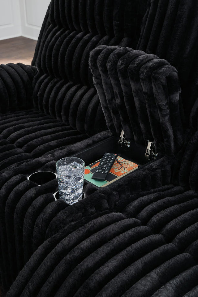 Rhine Onyx Falls Sofa and Loveseat