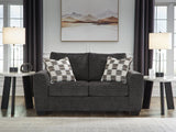 Loreo Ebony Chenille Loveseat