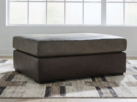 Castille Way Fossil Faux Leather Oversized Accent Ottoman