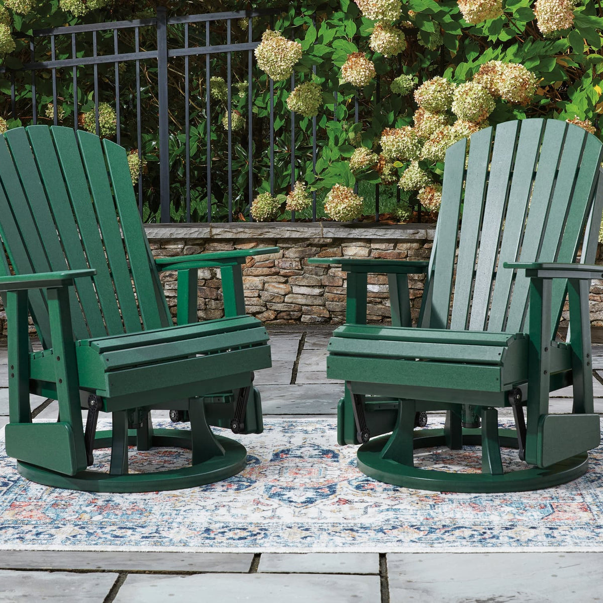 Shell Beach Green Outdoor Swivel Glider Chair – Ella Furniture