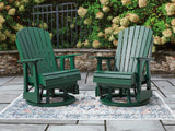 Shell Beach Green Outdoor Swivel Glider Chair