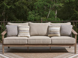 Harmony Headlands Natural/Gray Outdoor Sofa with Cushion