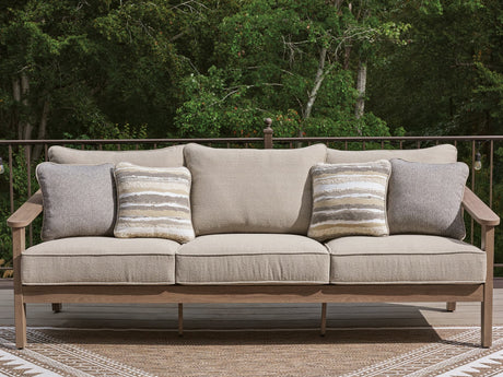 Harmony Headlands Natural/Gray Outdoor Sofa with Cushion