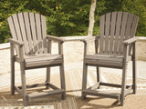Seacliff Beach Medium Brown Outdoor Counter Height Bar Stool (Set of 2)