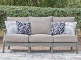 Cove Beach Gray Outdoor Sofa with Cushion