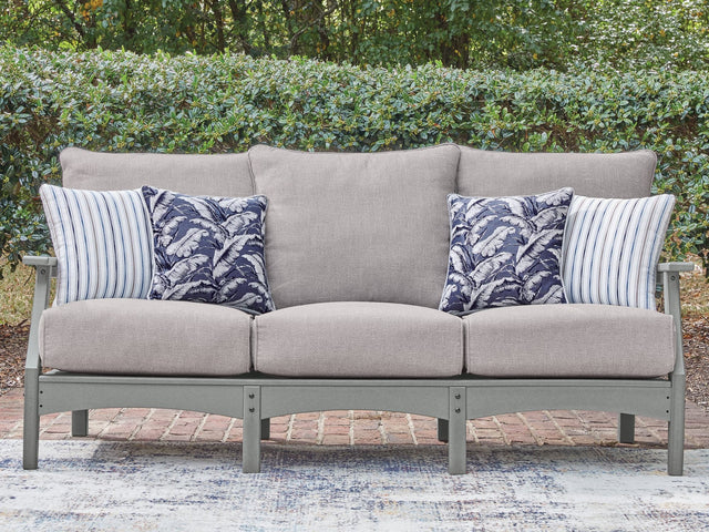 Cove Beach Gray Outdoor Sofa with Cushion