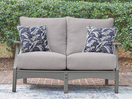 Cove Beach Gray Outdoor Loveseat with Cushion