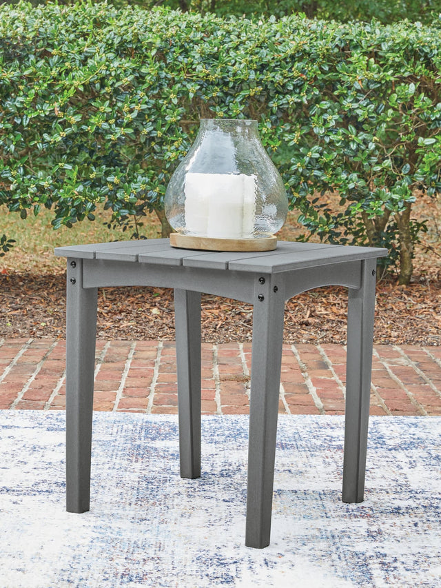 Cove Beach Gray Outdoor End Table