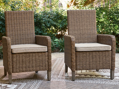 Laguna Heights Beige Arm Chair with Cushion (Set of 2)