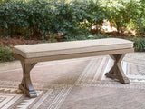 Laguna Heights Beige Bench with Cushion