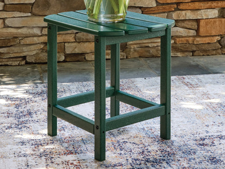 Sundown Shores Green Outdoor End Table