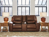 DeepWakes Canyon Leather Power Reclining Loveseat with Console