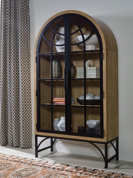 Gwenwich Natural/Black Accent Cabinet