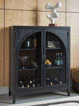 Armenleigh Black/Brown Accent Cabinet