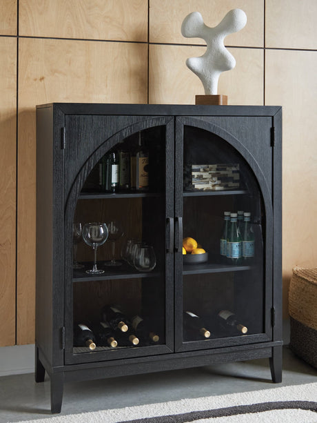 Armenleigh Black/Brown Accent Cabinet