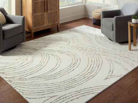 Deenbury Ivory/Green/Brown 7'8" x 10' Area Rug