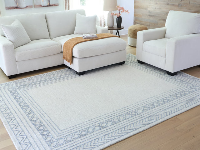 Azelhurst Blue/Ivory/Gray 7'8" x 10' Area Rug