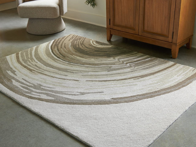 Rizwana Ivory/Brown/Gray 5' x 7' Area Rug