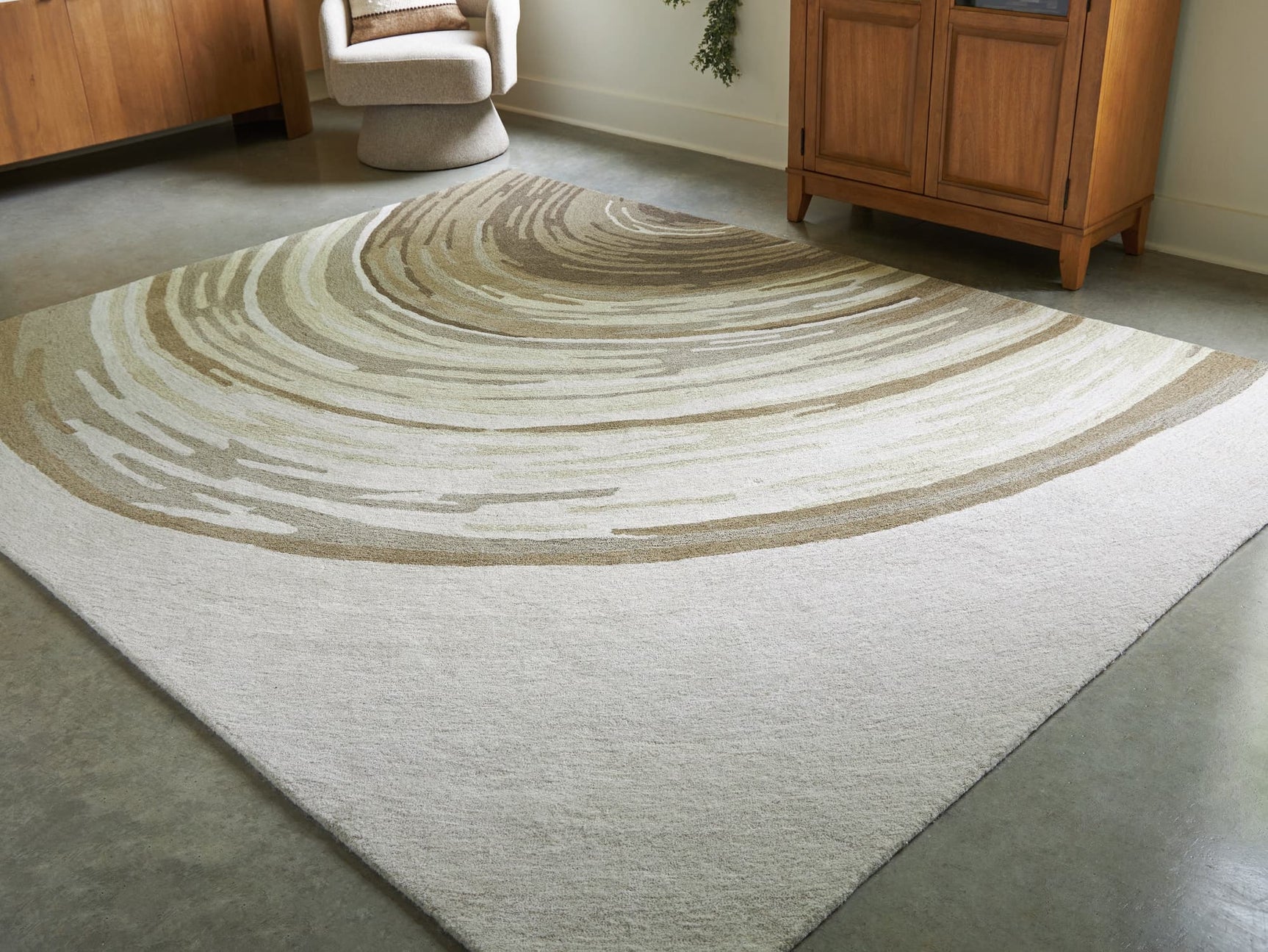 Rizwana Ivory/Brown/Gray 7'6" x 10' Area Rug